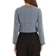 thumbnail image 3 of CHAQUETA DE TWEED PARA MUJER CON CUELLO REDONDO Y CIERRE DE BOTONES DE LARGA MANGA M AZUL BLANCO, 3 of 6