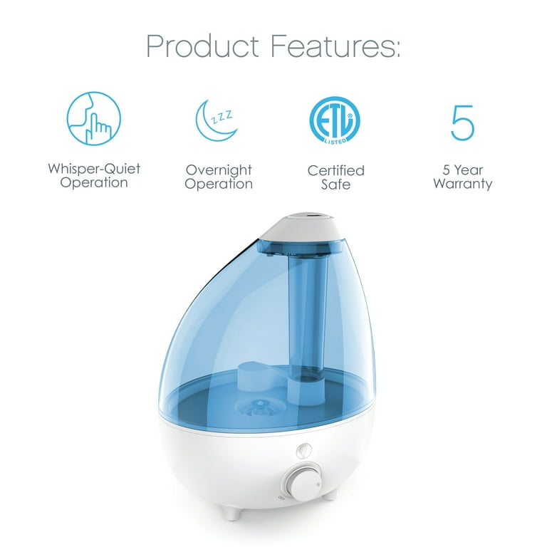 Pure Enrichment Ultrasonic Cool Mist Humidifier with Optional