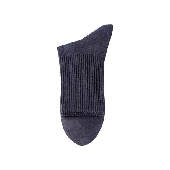 Rohuuque Men's And Women's Heavy Thick Cotton Socks Winter Knit Thermal Soft Warm Comfort Crew Socks Free Size Blue