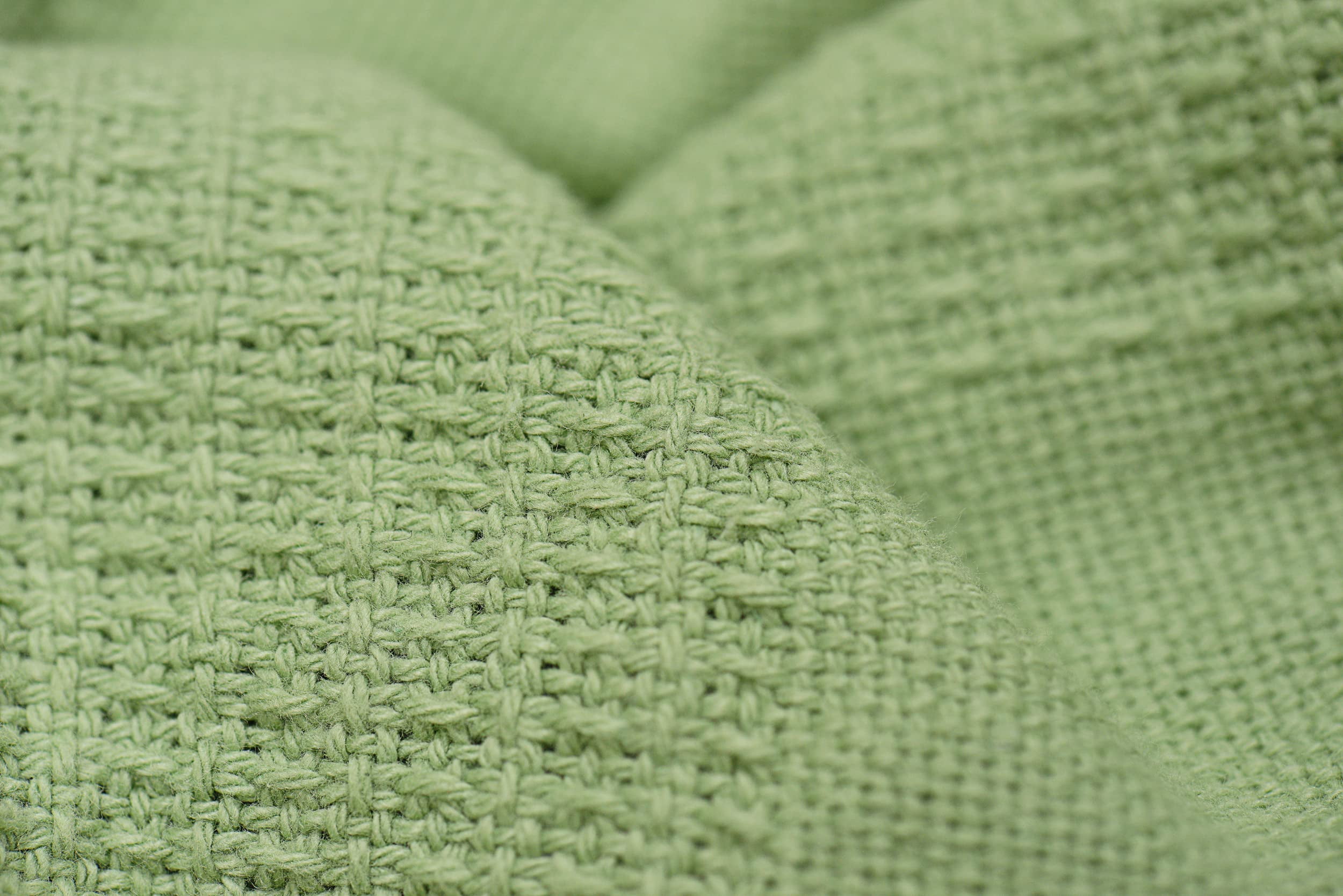 Linteum Textile Hospital Thermal SNAGLESS Spread Blanket, 100% Cotton (74x100 in, Green)