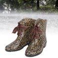 thumbnail image 4 of Botas de lluvia de media altura para mujer, impermeables, antideslizantes, calzado para jardín con banda elástica (39), 4 of 8