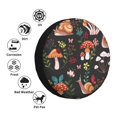 thumbnail image 4 of Salouo Mushroom With Snails Print Spare Tire Cover 14-17 inch Spare Tire Protector Universal Tough Tire Wheel Cover for Trailer SUV and Truck-17 inch, 4 of 6