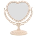 thumbnail image 1 of Shisuyan Tabletop Vanity Mirror Double-Sided Magnifying Makeup Mirror with 360 Degree Rotation (Heart Shape, Beige), 1 of 8