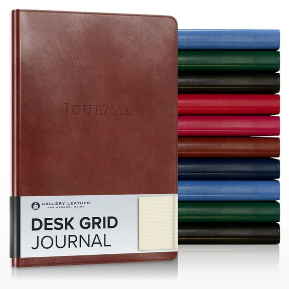 Gallery Leather Desk Grid Journal - Acadia Tan - 8"x5.5"