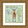 thumbnail image 1 of Phillips, Anita 15x15 Gold Ornate Wood Framed with Double Matting Museum Art Print Titled - Lil Boys Moose Green, 1 of 4