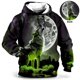 thumbnail image 3 of Nueva sudadera con capucha con estampado 3D de lobo y textura para hombre, de manga larga, informal, holgada, de gran tamaño, para exteriores, Y2k, 3 of 5