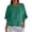 Mint Green, variant on Staron Women's Casual Linen Shirt Ruffle Pleated Hem Half Sleeve Round Neck Relaxed Blouse Top, Yellow S