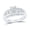 10Kt White 5, variant on 10K Yellow Gold Princess Diamond Cluster Bridal Engagement Ring 0.50cttw