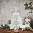 thumbnail image 5 of 17.7Inch White Flocked Artificial Christmas Tree with Wood Base,Mini Snow Covered Tabletop Xmas Tree for Holiday Home Office Desk Decor,Eco-Friendly Reusable for Mantel Party Centerpiece, 5 of 7