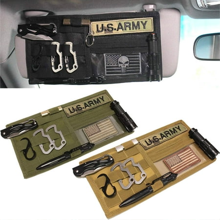 MOLLE Tactical Car Visor Organizer Truck Visor Organizer Webbing Storage Bag USA