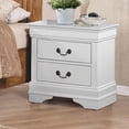 thumbnail image 6 of Benzara Wooden Night Stand With 2 Spacious Drawers White, 6 of 6