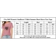 thumbnail image 3 of Borke Women's Sunflower T Shirt Summer Short Sleeve Cute Graphic Loose Tees Tops, 3 of 7