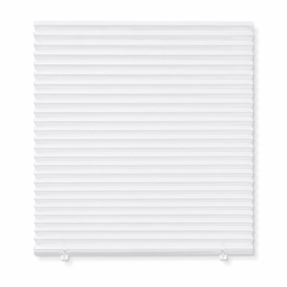 PLERISE No Drill Cut to Size Temporary Blinds, Adhesive Paper Pleated Shades Self Stick for Windows Doors, 1 Pack