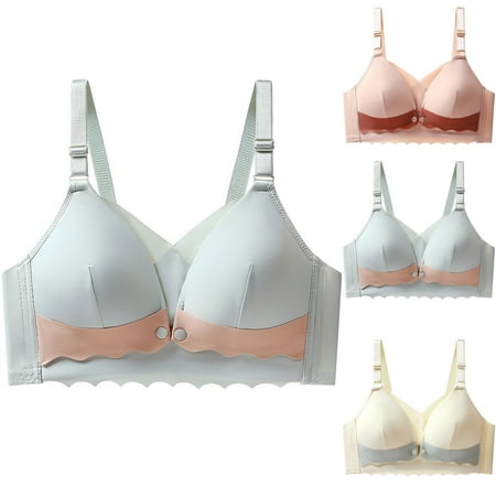 Itsame 1 Pack Everyday Casual Bra Set Womens Full Support Bra Standard Straps Wireless Comfort Bralette Beige Size M