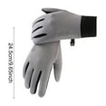 thumbnail image 5 of Winter Waterproof Gloves for Men Women Warm Running Cycling Snow Ski Gloves Mittens for Cold Weather, Thermal Windproof Material and Touch Screen Finger for Driving Snowboarding(Gray,24.5cm), 5 of 7