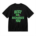 thumbnail image 2 of Vintage T Shirt, Rest Recharges You, Battery Print 1,Cotton T-Shirt for Men, 23328563,Black, 3XL, 2 of 9
