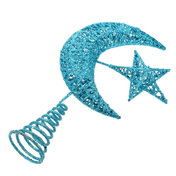 GAXIRE 1Pcs Blue 3D Christmas Tree Star Topper Iron for Indoor and Outdoor