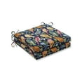thumbnail image 2 of Pillow Perfect 615158 20 x 20 x 3 in. Outdoor & Indoor Ash Hill Multi Squared Corners Seat Cushion, Blue - Set of 2, 2 of 2