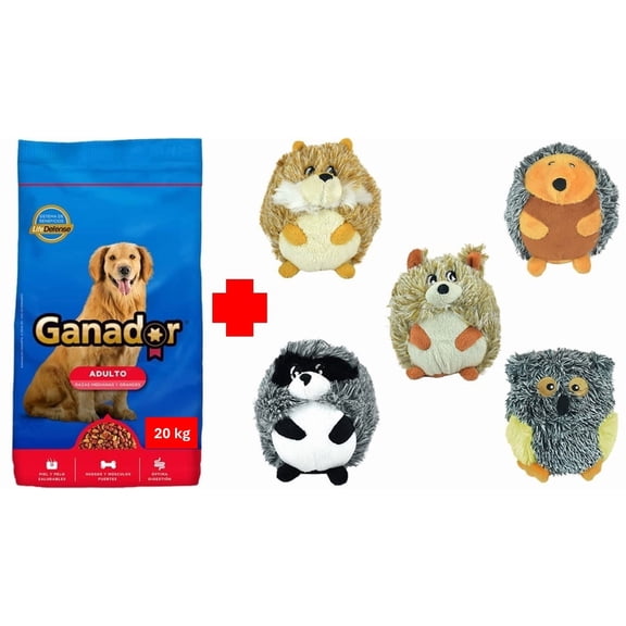Paquete Ganador adulto medianas y grandes 20 kg + 1 Juguete barrigon squeaker Fancy pets.