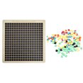 thumbnail image 3 of Pattern Blocks Board Set, 370pcs Smooth Edge 8 Colors Wooden Mosaic Puzzle Environmental  for Early Education, 3 of 7