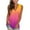 Women Orange Tank Tops, variant on HAPIMO Women's Summer Tank Tops V-Neck Blouse Casual Loose Fit Camis Vest Sleeveless Shirts for Girls Gradient Clolor Print Tops Daily Basic Camisole Red M