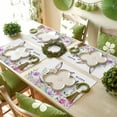 thumbnail image 6 of Bunny Happy Easter Placemats Set of 4, Spring Floral Eggs Table Mats Washable Heat-Insulation Non-Slip Place Mats for Kitchen Dinner Table Indoor Outdoor Decor,13x19 Inch White, 6 of 9