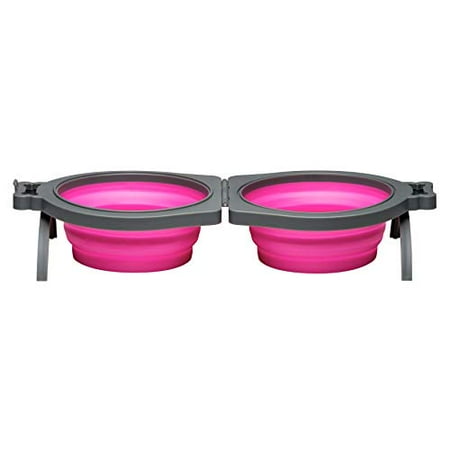 Loving Pets Bella Roma Travel Double Diner for Dogs