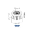 thumbnail image 2 of 5 Pcs Polea Idler 2GT Sin Dientes 4mm Bore para Correa de 6mm de Ancho Plata, 2 of 6