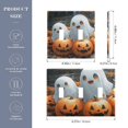 thumbnail image 3 of 2 Gang Light Switch Cover Plate Cute Ghosts Play with Pumpkin Wall Plate Decorate Electrical Outlet Cover Plates 4.56”x4.48”, 3 of 8
