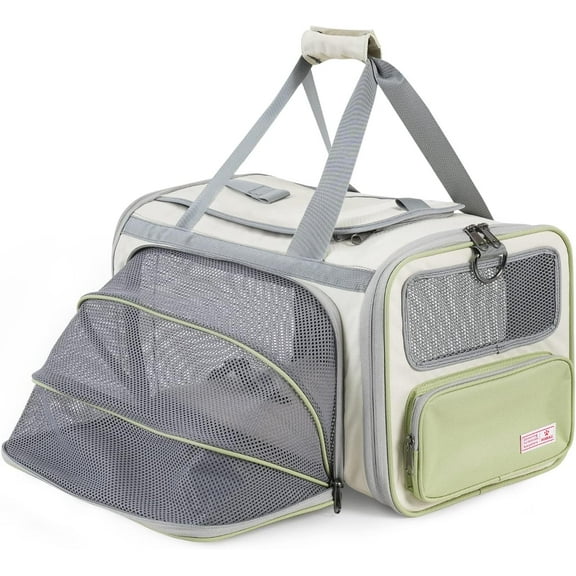 Cat Carrier with ID Ta , TSA Airline Approved Cat Carrier, Soft Sided Collapsible Pet Travel Carrier, Foldable Cat Travel Ba , Protable, Comfortable, Convenient Cat Travel Carrier