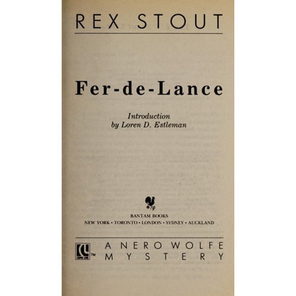 Pre-Owned Fer-De-Lance/The League of Frightened Men (Paperback) 0553385453 9780553385458