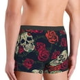 thumbnail image 5 of Balery Roses Skulls Men's Boxer Briefs, Soft and Breathable Cotton Underwear with nylon Waistband-XX-Large, 5 of 9