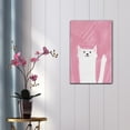 thumbnail image 2 of wall26 - Hand Drawing Style Animal Canvas Wall Art - Cute White Cat - Gallery Wrap Modern Home Art | Ready to Hang - 12x18 inches, 2 of 3