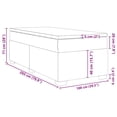 thumbnail image 4 of vidaXL Box Spring Bed with Mattress White Twin XL Faux Leather, 4 of 5
