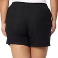 thumbnail image 6 of Briggs Women's Linen Blend Cuff Pull On Shorts (Black, XL), 6 of 6