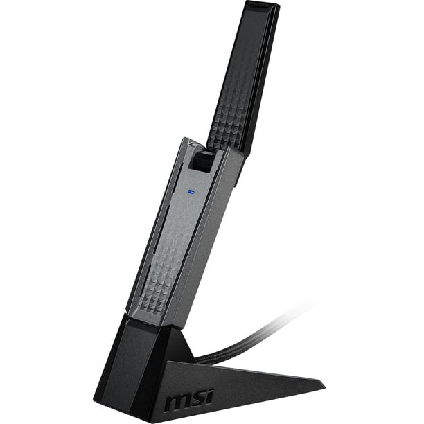 Adaptador USB WiFi 6 de doble banda MSI AX1800 de hasta 1800 Mbps