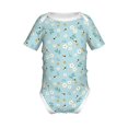 thumbnail image 2 of Balery Bee Flower Pattern Baby Climbing Clothes Infant Bodysuit Cute Infant Bodysuit Baby Romper-12 Months, 2 of 7