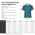 thumbnail image 2 of Yiaed Construction Trucks Print Mens Short Sleeve Tight Fit T-Shirt, Crewneck Casual Tee-Large, 2 of 5