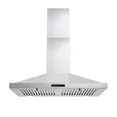 thumbnail image 6 of 30 inch Wall Mount Range Hood Stainless Steel 450 CFM Touch Control,3 Speed Vent Hoods Ductless/Ducted Convertible Kitchen Hood with LED Light Baffle Filters, 3 Speed Exhaust Fan,Touch Control, 6 of 15