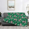 thumbnail image 2 of Uemuo Tropical Leopard Printed Throw Blanket for Couch, Fluffy Fuzzy Blankets for Bed, Sofa, Cozy Flannel Faux Fur Blanket-60"x50", 2 of 6