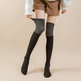 thumbnail image 2 of CSChome Women Color-blocking Socks Women Winter Stockings - Warm Thigh High Over Knee Woolen Soft, 2 of 7