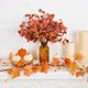 thumbnail image 1 of Tallo de hoja de dinero artificial de Acción de Gracias | Rama de hoja de otoño de naranja falsa de 50cm | Simulación de tela Decoración de poste alto | Centro de mesa de otoño | 1 Pieza, 1 of 7
