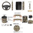 thumbnail image 7 of Yuyamidu Duck Camo Front Back Seat Covers for Car Rearview Mirror Cover Steering Wheel Cover Seatbelt Strap Pads Car Trash Bin Air Vent Bag Cup Coasters Keychain, 15PCS, 7 of 7