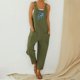 thumbnail image 2 of Ichuanyi Womens Swimsuits Clearance Womens Fashion Ethnic Style Printing Buttons Pocket Suspender Jumpsuit Ichuanyi Ichuanyi, 2 of 4