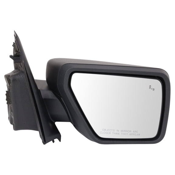 TRQ Passenger Side Power Heated Mirror Chrome Trim Textured Black with Blind Spot Temp Sensor Fits 2021-2024 Ford F-150 FO1321710