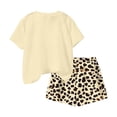 thumbnail image 5 of BFHHYA Girls Fashion Print Outfits 2PCS Round Neck Short Sleeve Top Elastic Waisted Shorts Tween Casual Loose Sets 3-15 Years, 5 of 5