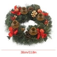 thumbnail image 2 of Titcea Christmas Candle Rings, 12 Inch Wreath Artificial Candle Rings with Pinecone Xmas Table Decorations, 2 of 2