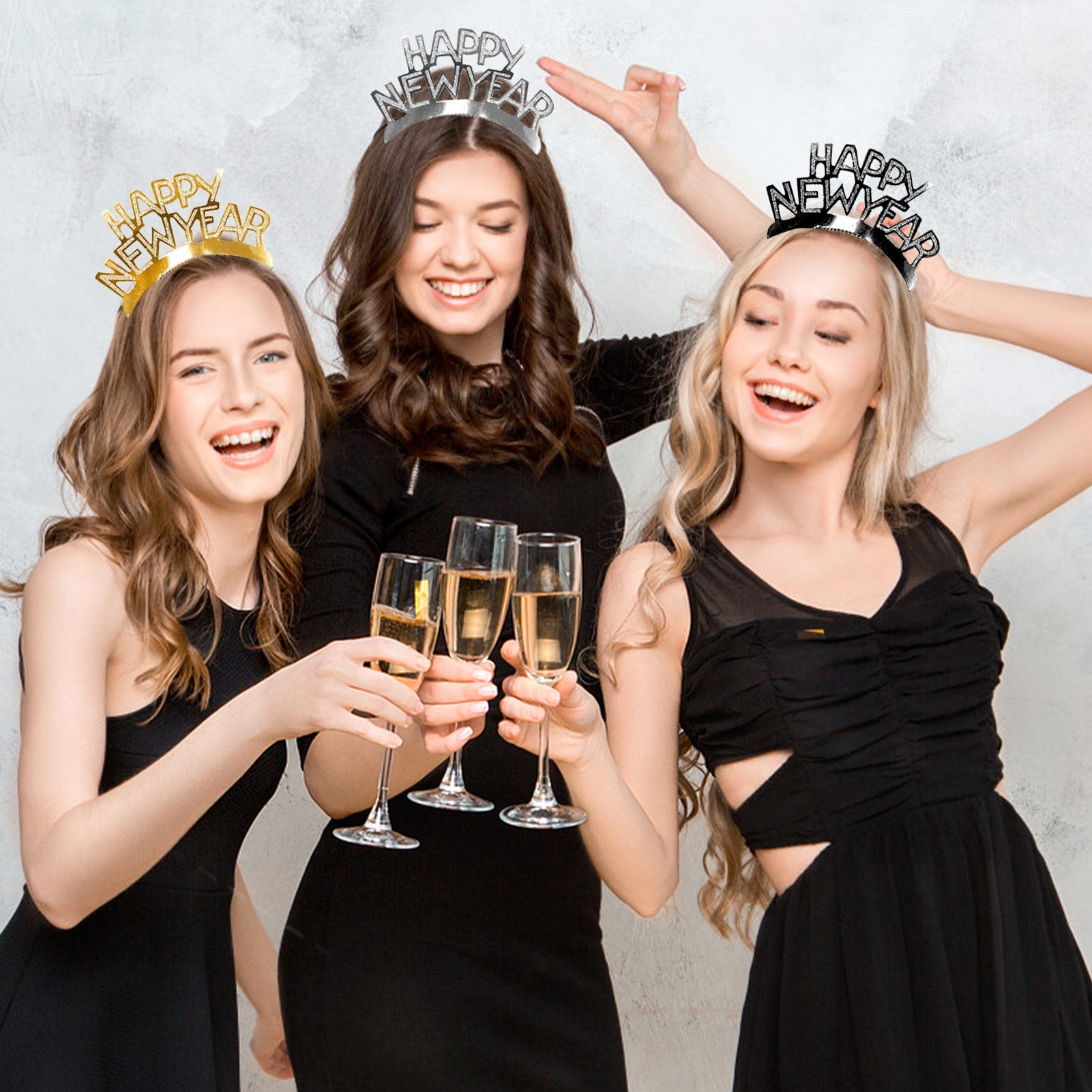 Tumao New Years Eve Decorations 2026, New Year Party Hats, Headbands, Bead Necklace, Balloon, Partyy Blowouts for Black Gold new years Eve Decorations 2026 Party Accessories