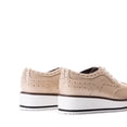 thumbnail image 3 of BURUDANI Women's Platform Wingtip Oxfords Lace-Up Round-Toe Dress Shoes for Business, Work, Office, Casual Chic, 3 of 8