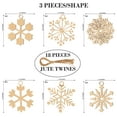 thumbnail image 4 of Inkdotpot 18pcs Wooden Christmas Ornaments, Unfinished Wooden Laser Cutouts Snowflakes Shaped Embellishments Hanging Ornament for Christmas Decorations- Tree Decor- Kids Crafts DIY, 4 of 9